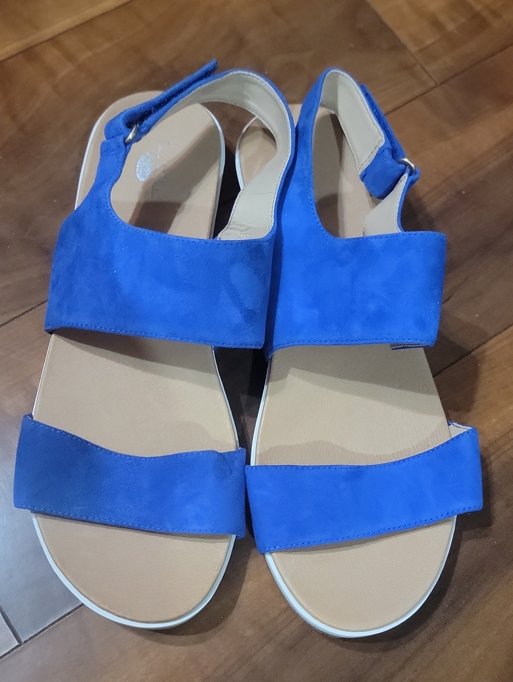 Dr. Scholl's Royal Blue Suede Two‑Strap Slingback Sandals